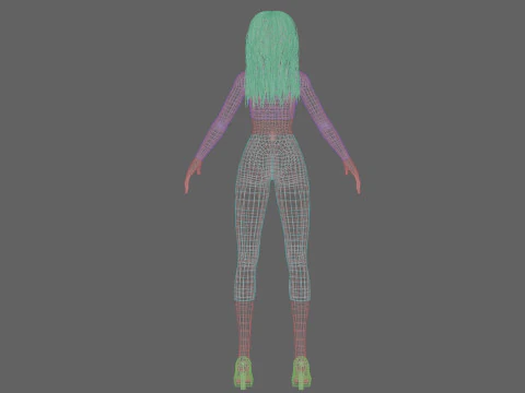 Classic young girl V35956 3D Model