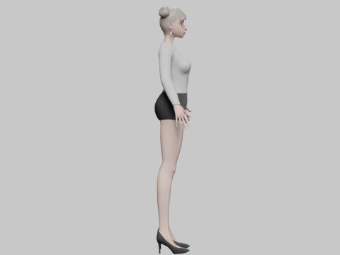 Cute cartoon girl V24378 3D 模型