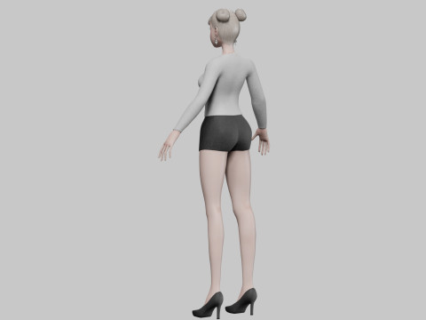 Cute cartoon girl V24378 3D 模型
