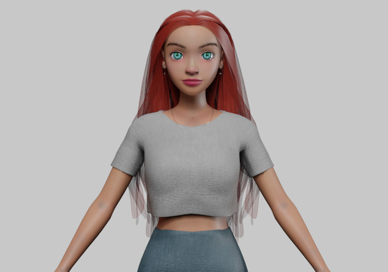 Cute pretty girl V29324 Modèle 3D .c4d .max .obj .3ds .fbx .stl .blend 