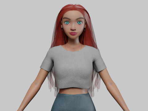 Cute pretty girl V29324 3D-Modell