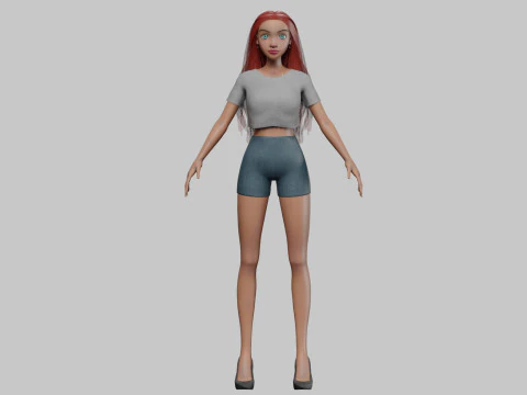 Cute pretty girl V29324 3D Model
