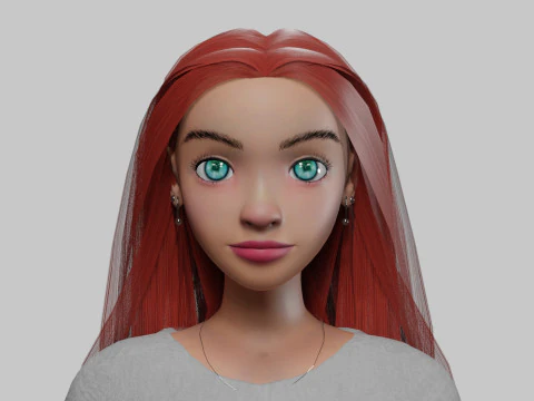 Cute pretty girl V29324 3D Model