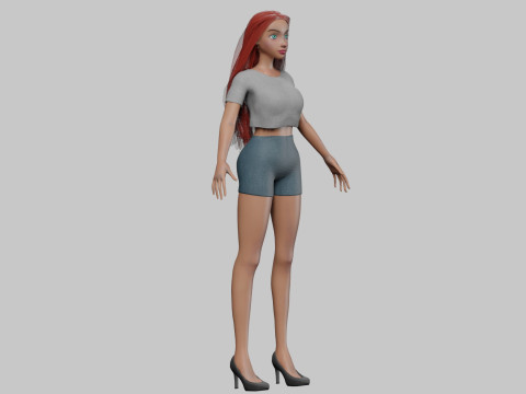 Cute pretty girl V29324 Modèle 3D
