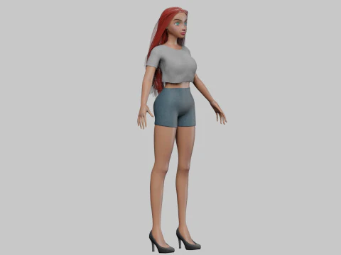 Cute pretty girl V29324 3D Model