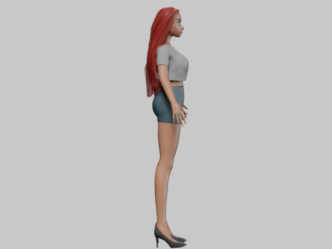 Cute pretty girl V29324 Modèle 3D