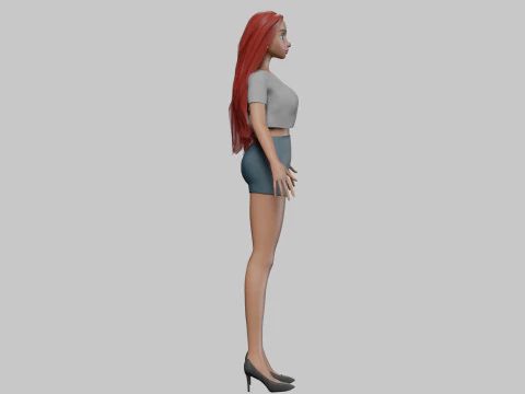 Cute pretty girl V29324 3D Model