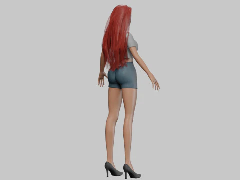 Cute pretty girl V29324 3D Model
