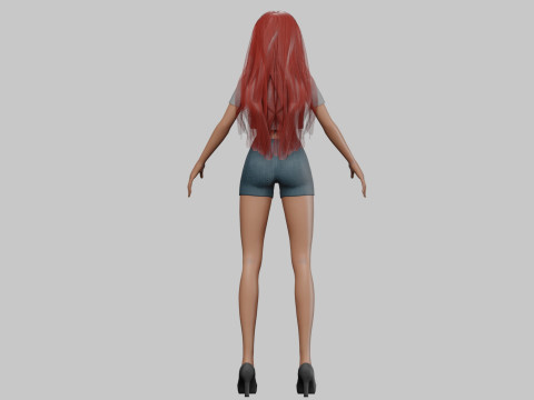 Cute pretty girl V29324 Modèle 3D