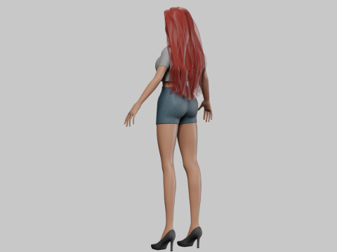 Cute pretty girl V29324 Modèle 3D