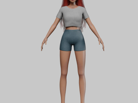 Cute pretty girl V29324 Modèle 3D