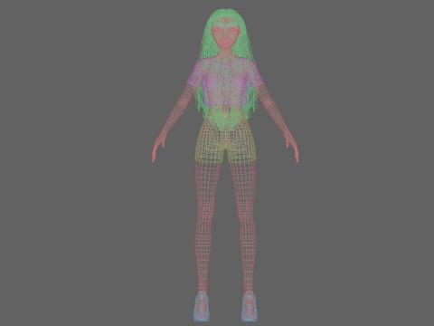 Cute pretty girl V29324 Modèle 3D