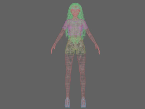 Cute pretty girl V29324 3D Model