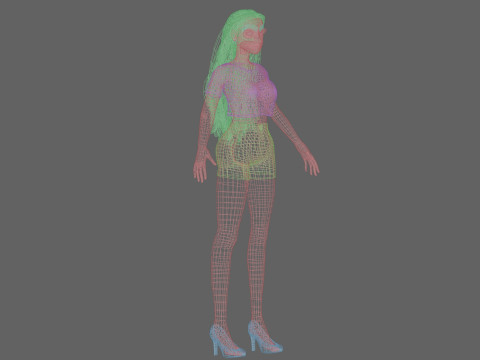 Cute pretty girl V29324 Modèle 3D