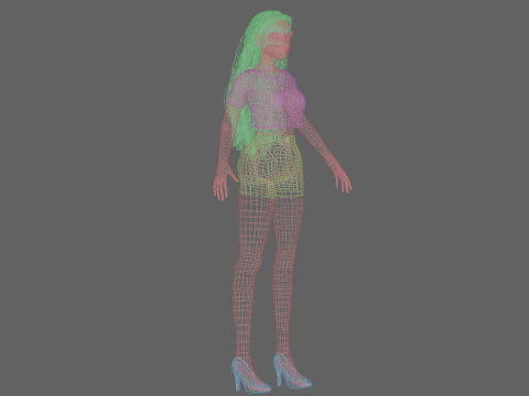 Cute pretty girl V29324 3D Model