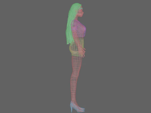 Cute pretty girl V29324 3D Model