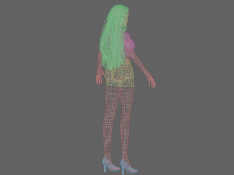 Cute pretty girl V29324 3D Model
