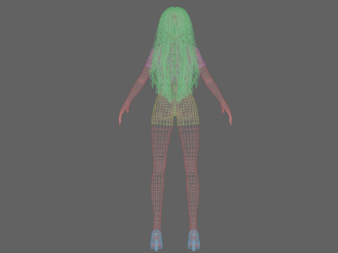 Cute pretty girl V29324 Modèle 3D