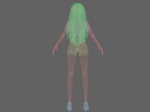 Cute pretty girl V29324 3D Model