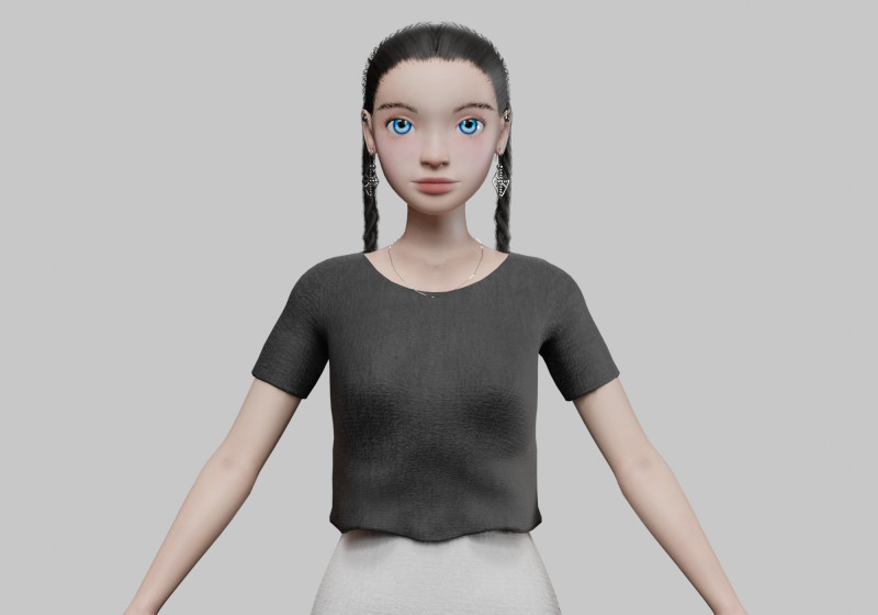 Cute sweet girl V27258 Modèle 3D .c4d .max .obj .3ds .fbx .stl .blend 