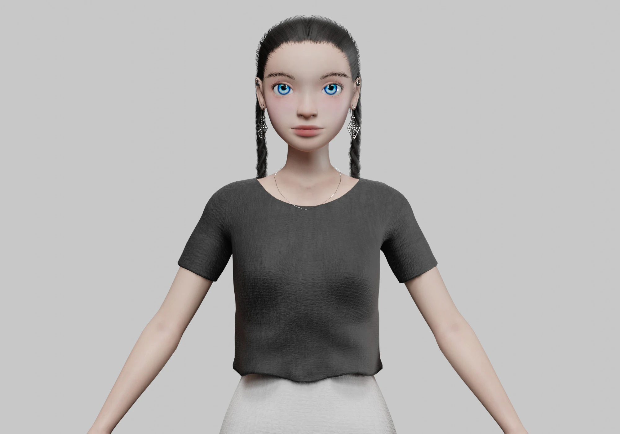 Cute sweet girl V27258 3D Model .c4d .max .obj .3ds .fbx .stl .blend 