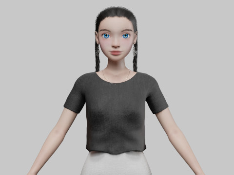 Cute sweet girl V27258 3D Model