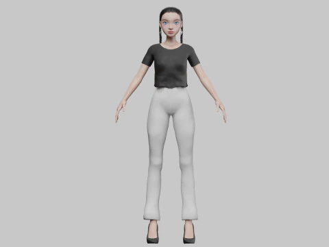 Cute sweet girl V27258 3D Model