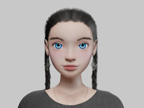 Cute sweet girl V27258 Modèle 3D