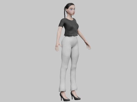 Cute sweet girl V27258 Modèle 3D