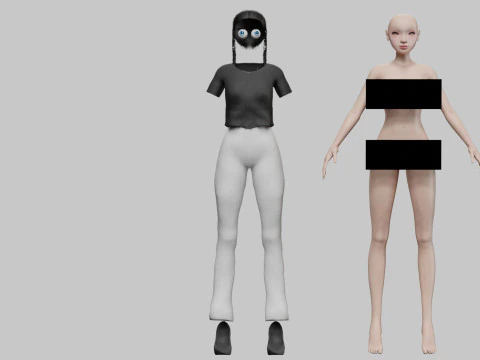 Cute sweet girl V27258 3D Model