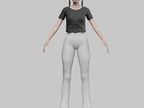 Cute sweet girl V27258 Modèle 3D