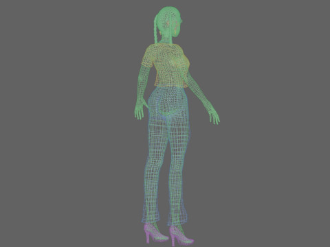 Cute sweet girl V27258 Modèle 3D