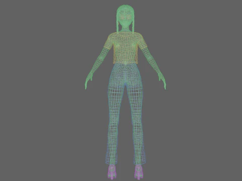 Cute sweet girl V27258 3D Model