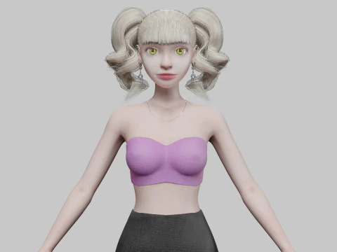 Śliczna młoda dziewczyna V28657 Model 3D