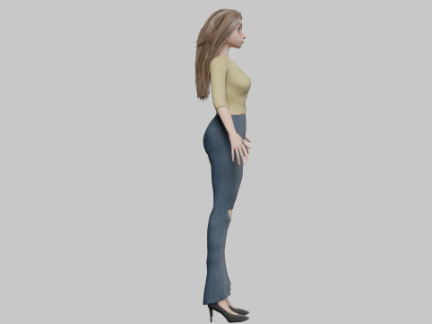 Lovely pretty girl V31065 3D Model