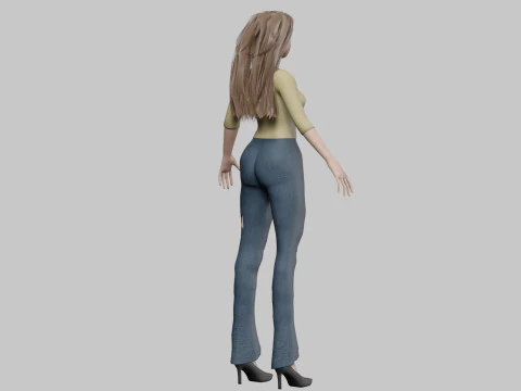 Lovely pretty girl V31065 3D Model