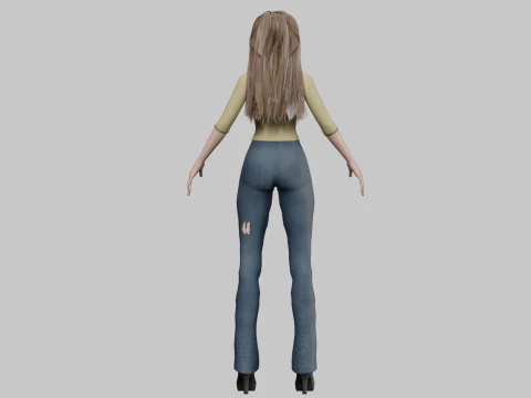 Lovely pretty girl V31065 3D Model