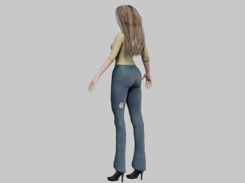 Lovely pretty girl V31065 3D Model
