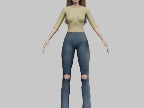 Lovely pretty girl V31065 3D Model