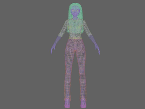 Lovely pretty girl V31065 3D Model