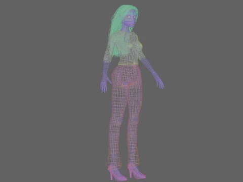 Lovely pretty girl V31065 3D Model