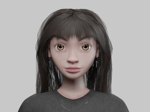 Pretty basic girl V30868 Model 3D