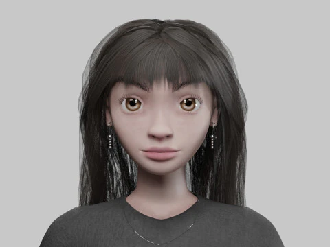 Pretty basic girl V30868 3D Model