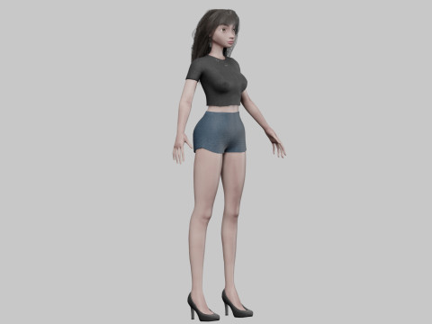 Pretty basic girl V30868 Model 3D