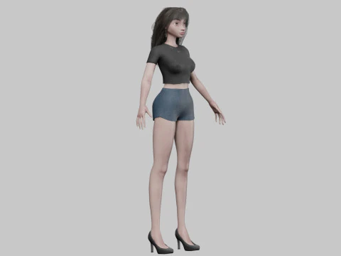 Pretty basic girl V30868 3D Model