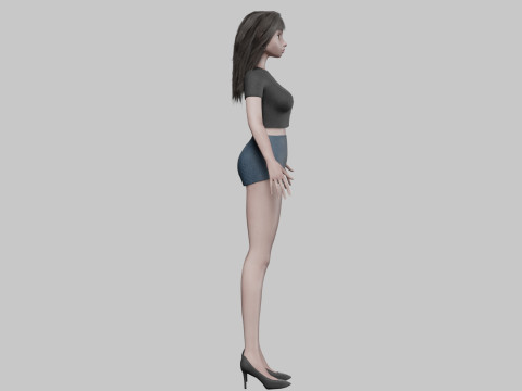 Pretty basic girl V30868 Model 3D
