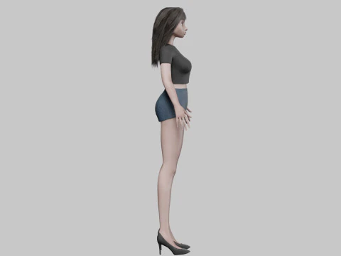 Pretty basic girl V30868 3D Model