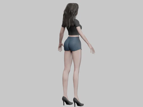 Pretty basic girl V30868 3D Model