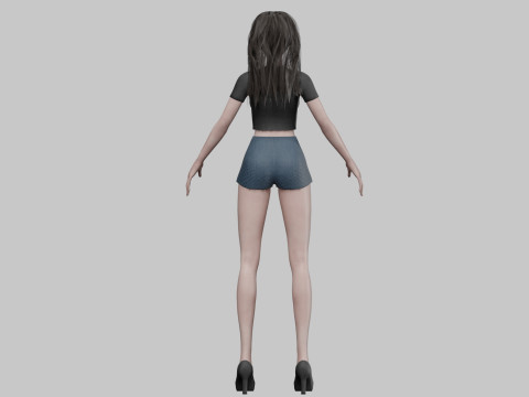 Pretty basic girl V30868 Model 3D