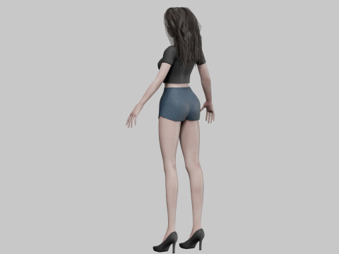 Pretty basic girl V30868 Model 3D